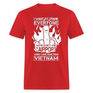 Vietnam Veteran Thank Everyone Quote Men's T-Shirt Red